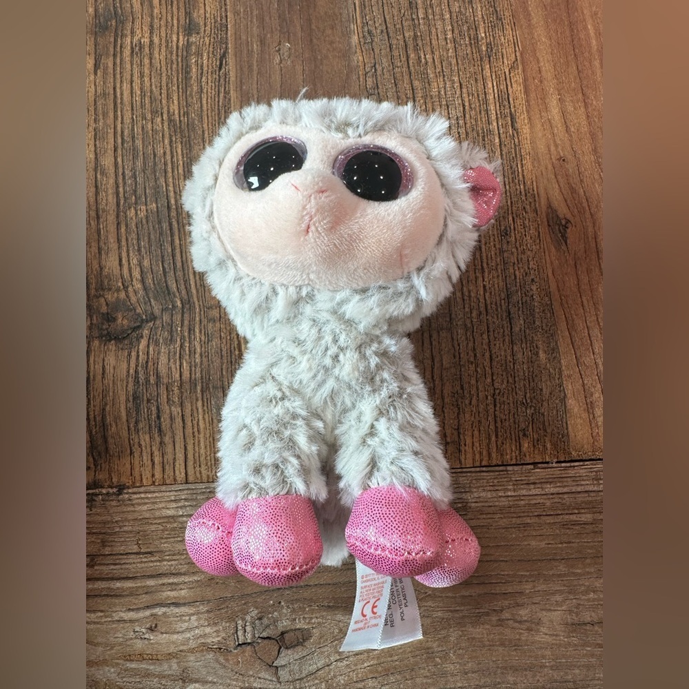 Ty Plush Toy with Pink and Gray Fur